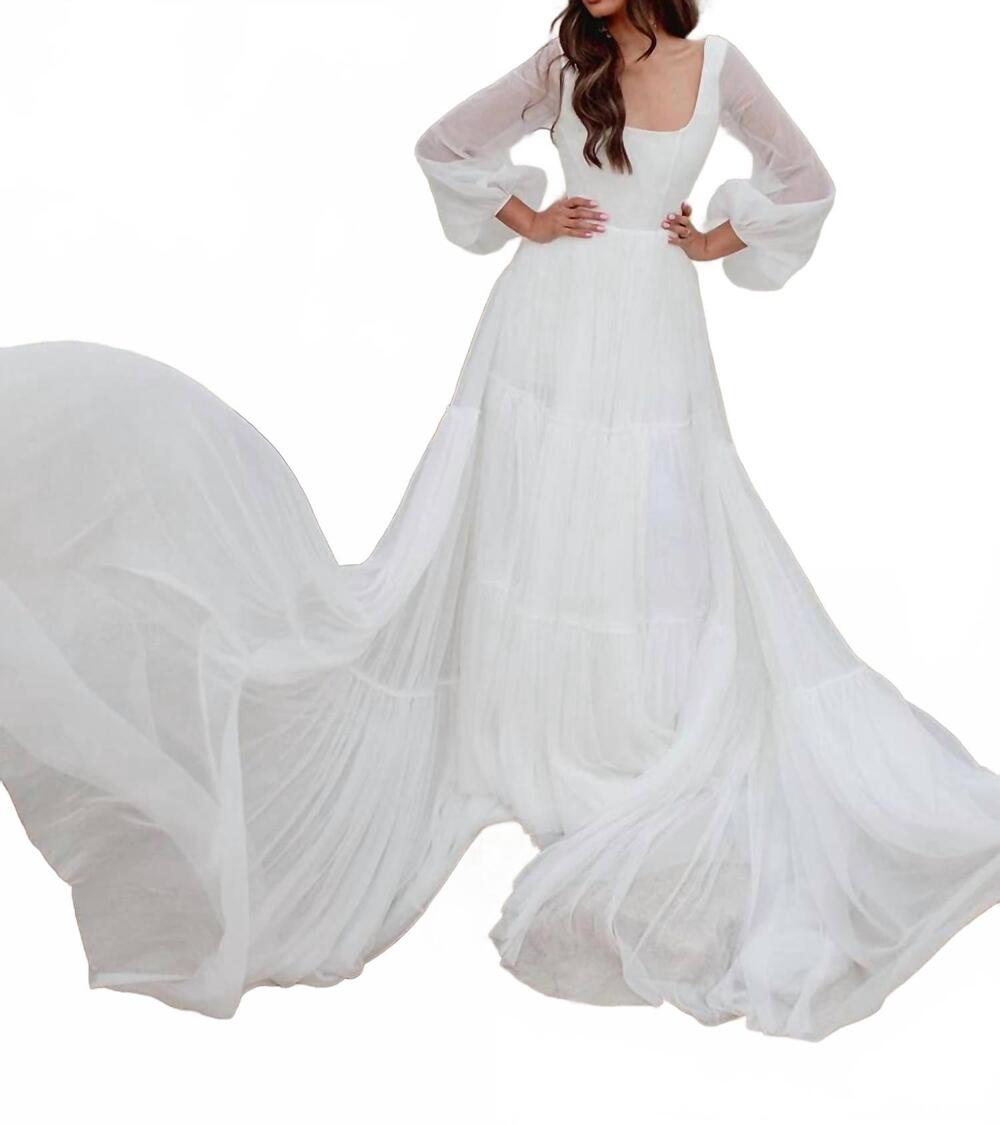 NEW JOYFOLIE natalya bridal gown in white